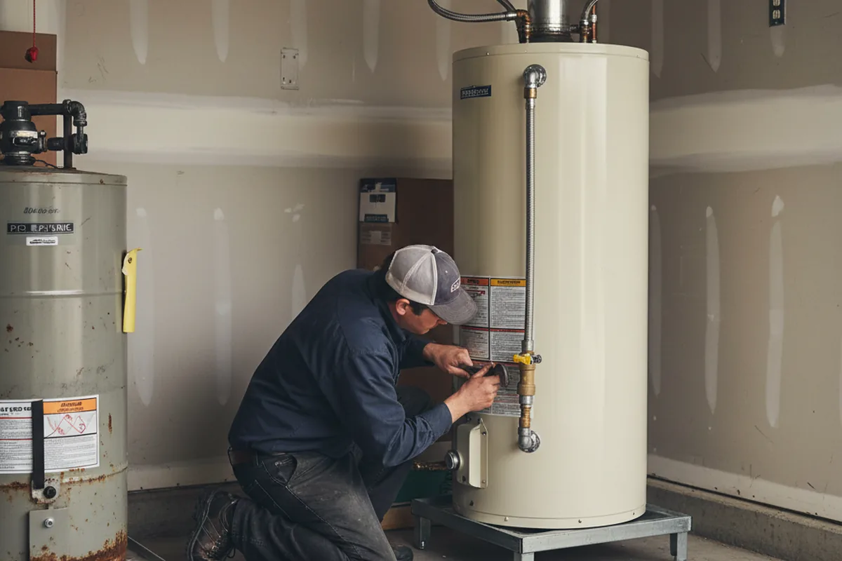 Water heater and shutoff valve replacement in Mozelle